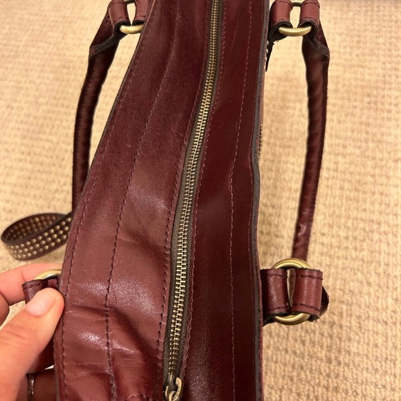 Patricia Nash Leather Angela Studded Floral tote Purse bag Satchel - Picture 3 of 12